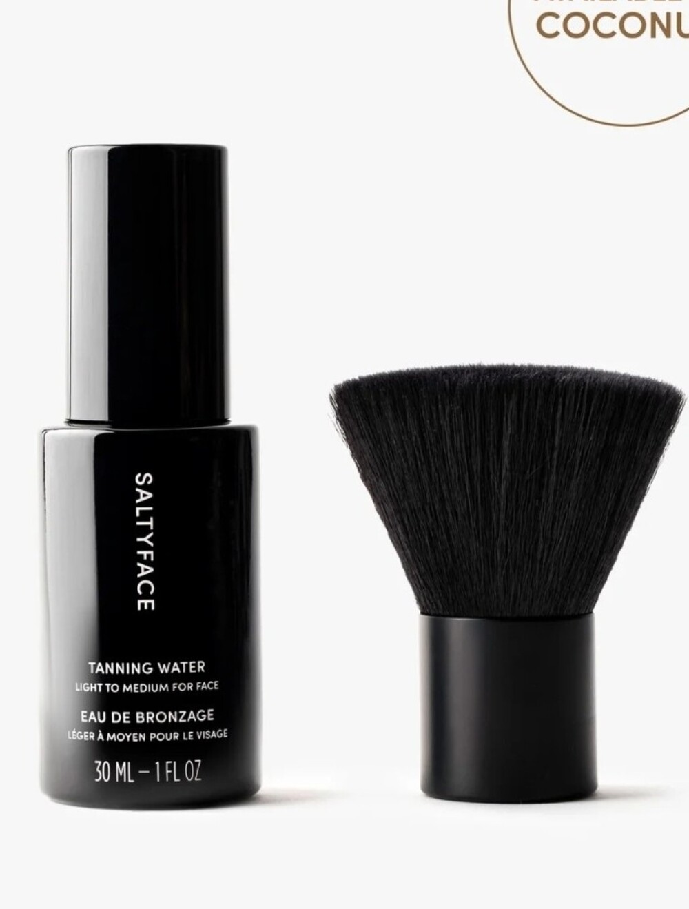 Salty Face Tanning Water Light to Medium And Face Brush